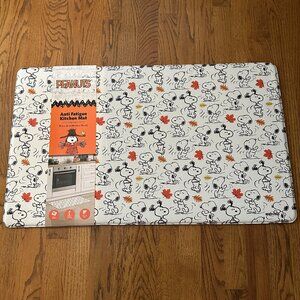 Snoopy & Woodstock Anti-Fatigue Kitchen Mat Rug 18”x30” Fall Leaves/Autumn NWT